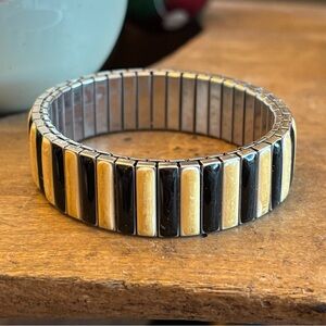 Vintage Black and White Stretch Piano Keys Bracelet